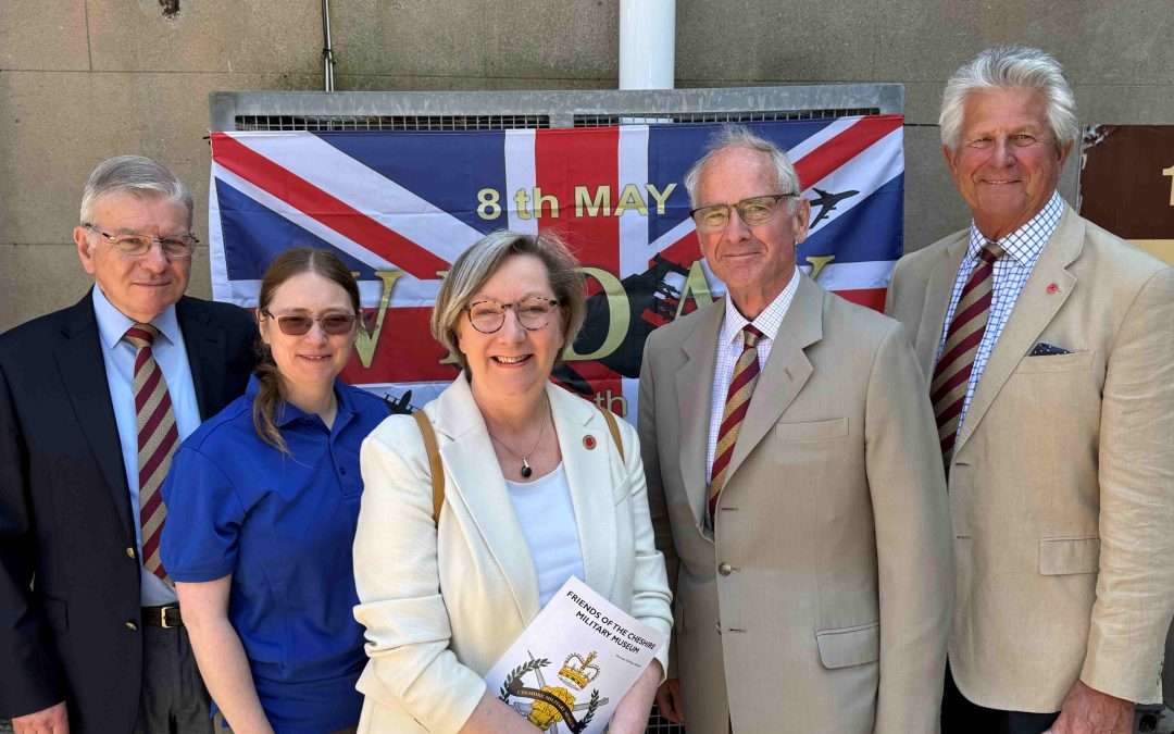 MP visits Cheshire Regiment BBQ for VE80 Day celebrations